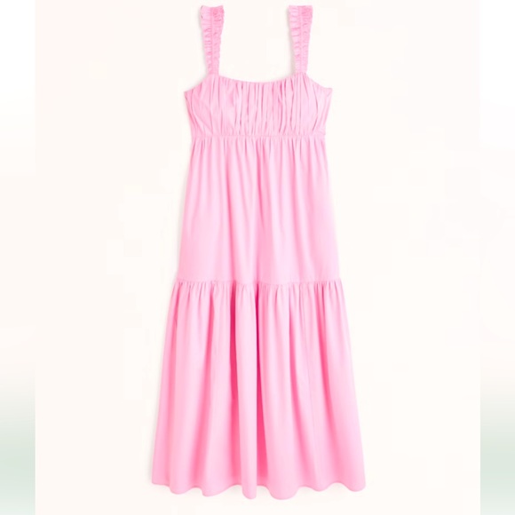Abercrombie & Fitch Dresses & Skirts - Abercrombie A&F Bow Back Poplin Dress - pink - large tall